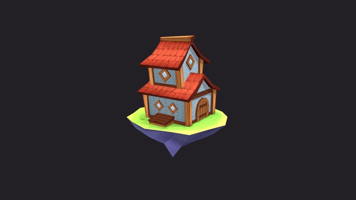 Floating House 3D Model
