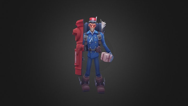 Postman Singed 3D Model