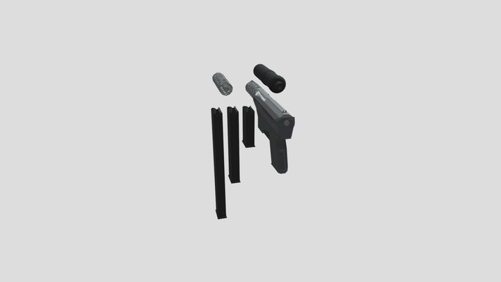 Tec-9 | Basic Textures 3D Model