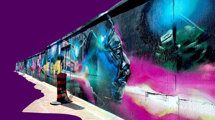 Hoarding Grafitti on King William Street 3D Model