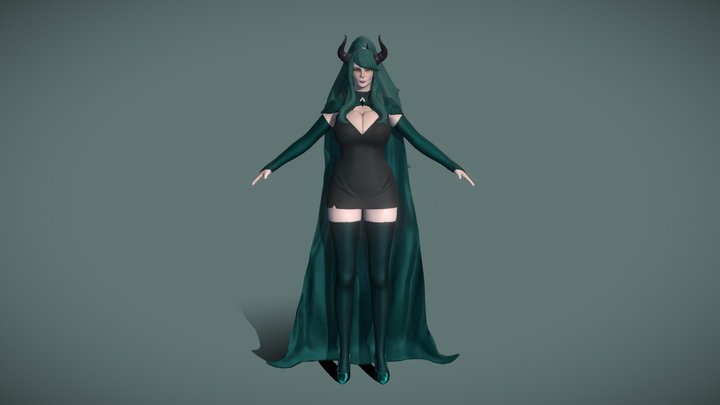 Dragon Sorceress - Character Practice 3D Model