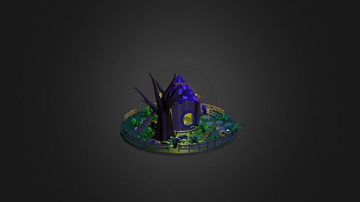 Wooden Forest Hut 3D Model