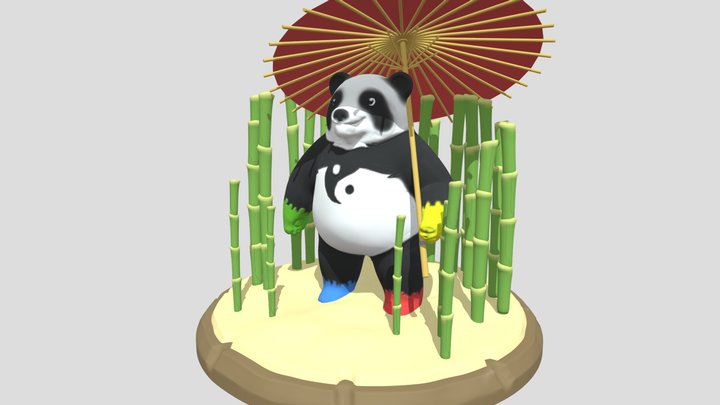 Olympic Panda mascot 3D Model