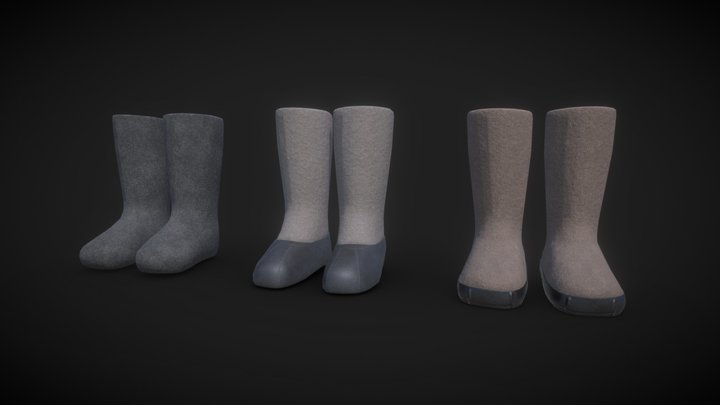 Felt boots (Valenki) lowpoly ATOM RPG – Free 3D Model STL