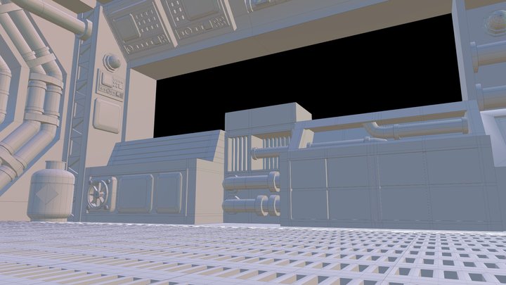 Space Ship Interior 3D Model