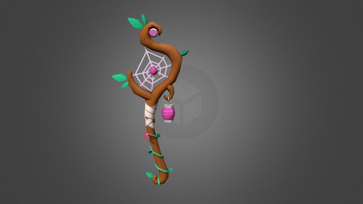 Dreamcatcher Staff 3D Model
