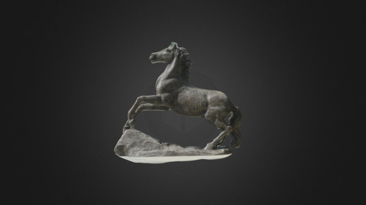 CPP Bronco Statue 3D Model