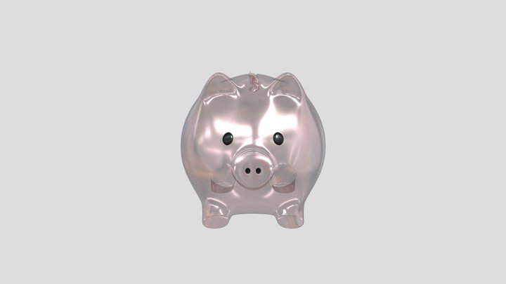 Piggy Bank Glass 3D Model