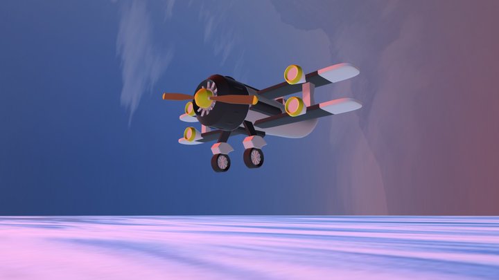 Winter Airplane 3D Model
