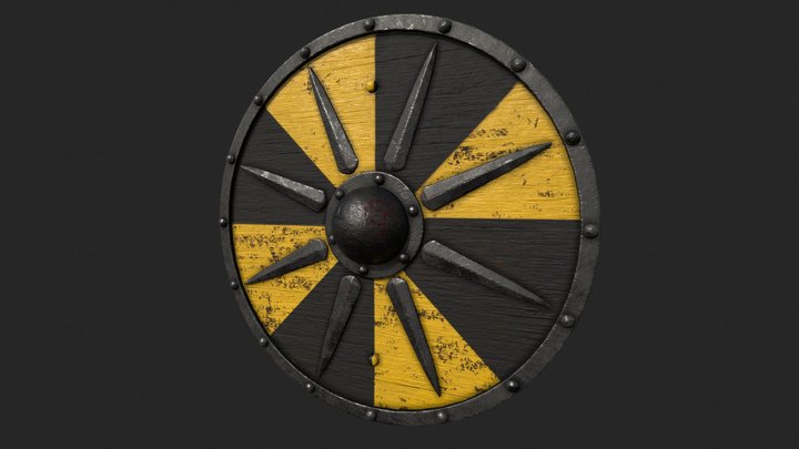 Jarl Borg Shield (Viking Shield) 3D Model