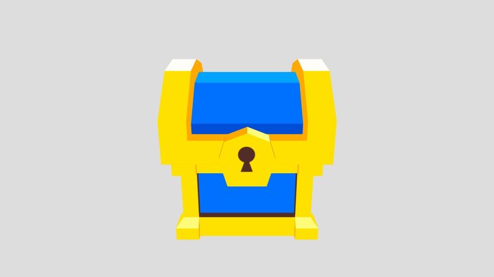 Low Poly Chest 3D Model