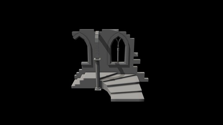 Simple Ancient Ruins 3D Model