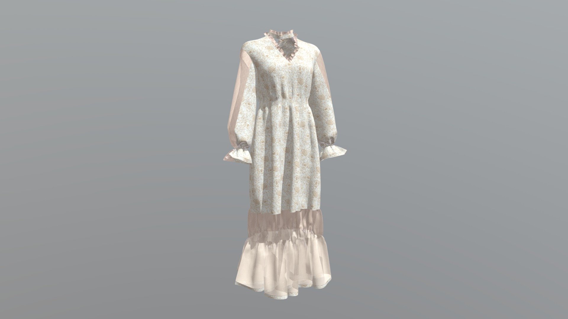 Chiffon Dress - Download Free 3D model by Style3D CG (@Style3DMeta ...