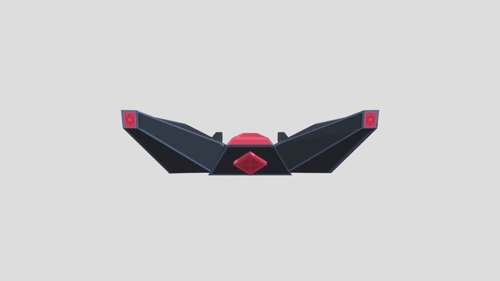 Black Spaceship 3D Model