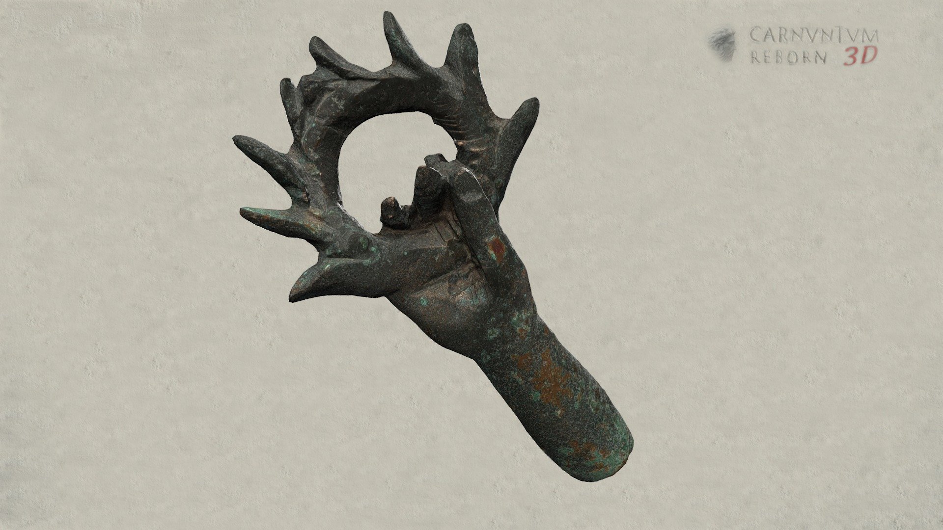 Hand mit Siegeskranz — Sketchfab embed 3D viewer