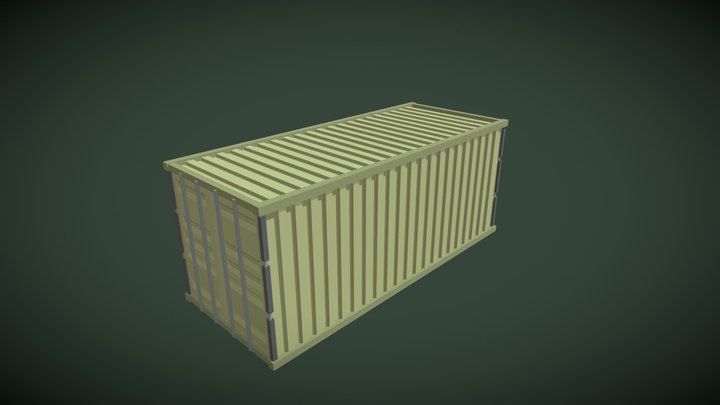 Low poly Container 3D Model