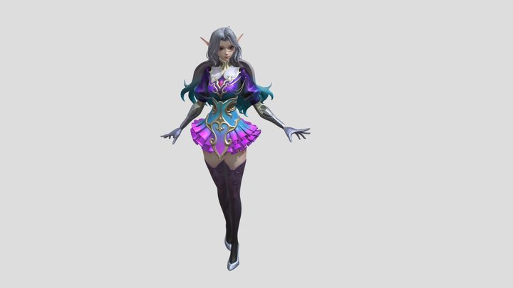 Selena Skin Cinderella Minimal (Animation) 3D Model