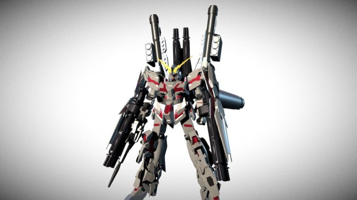 Gundam RX-0 Unicorn Full Armor 3D Model