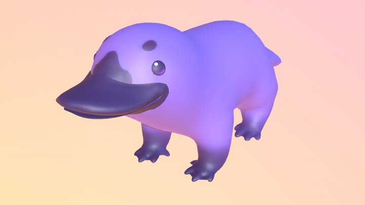 Purple Platypus 3D Model