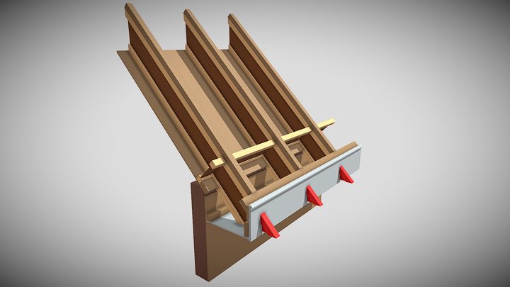 One-Roof™ Standard eaves detail on Timber frame 3D Model