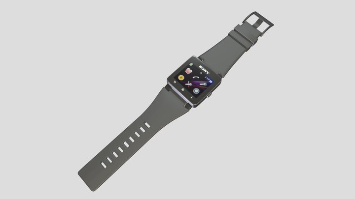 Sony SmartWatch 2 (SW2) 3D Model
