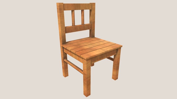 Small Wooden Chair – Free 3D Model STL