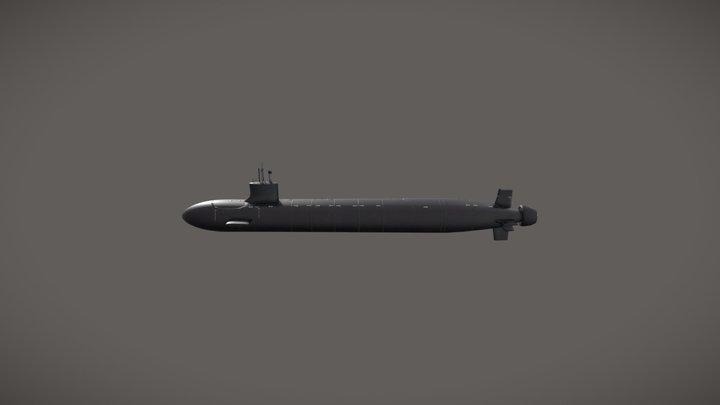 Virginia-class Nuclear Submarine 3D Model