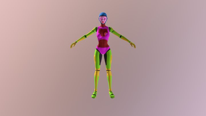Cyborg_Girl 3D Model