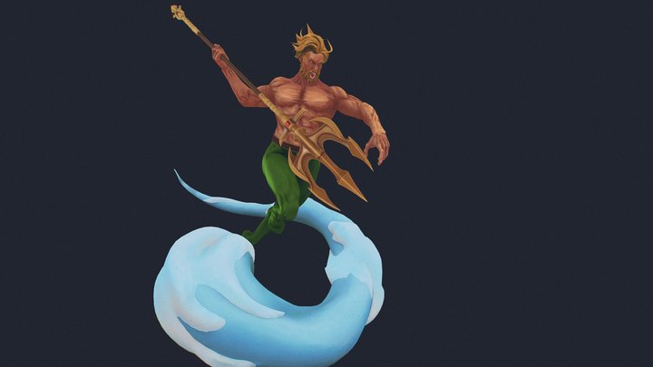 Aquaman handpainted 3D Model