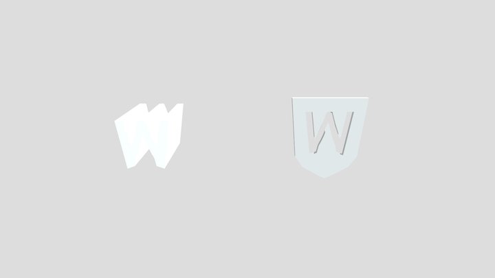 W Logo 3D Model
