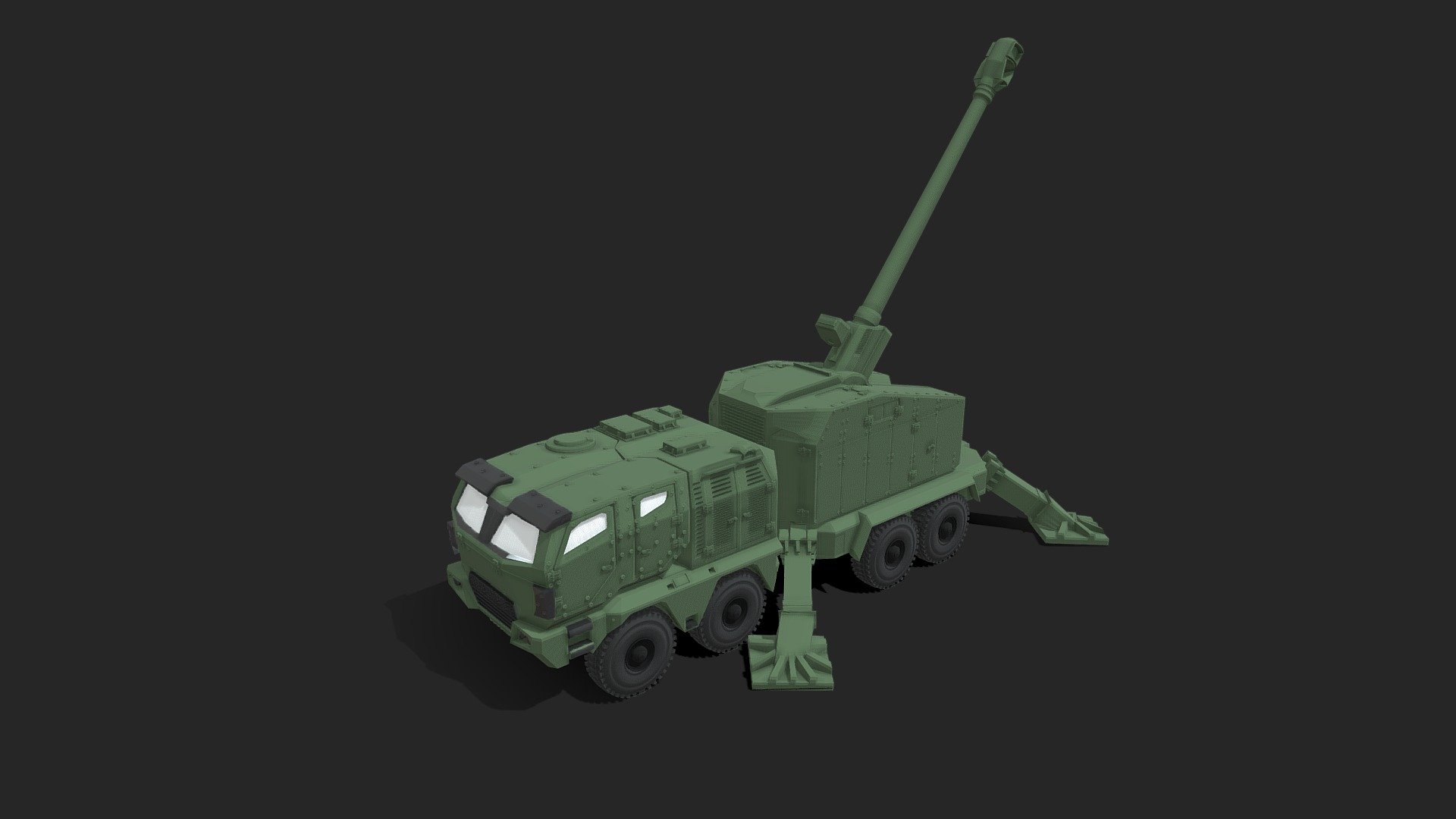 Yugoimport B-52 Nora self-propelled howitzer gun - 3D model by Amit ...