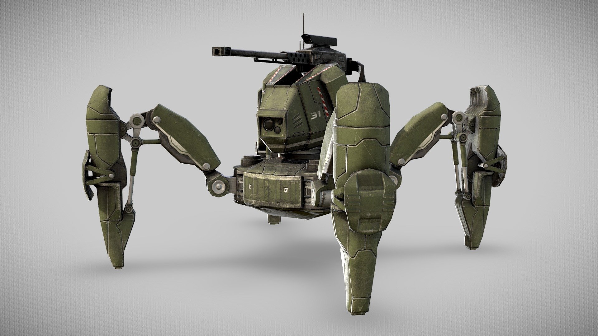 Hunter Mech 3D model by Mike Nixon (MichaelNixon) [090064d] Sketchfab