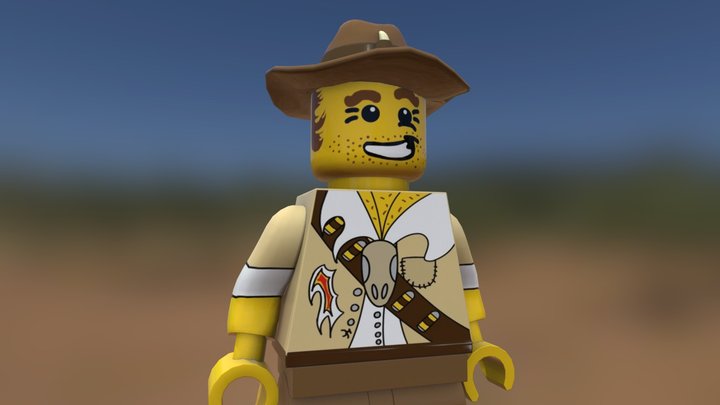 Low poly Lego Model with Textures 3D Model