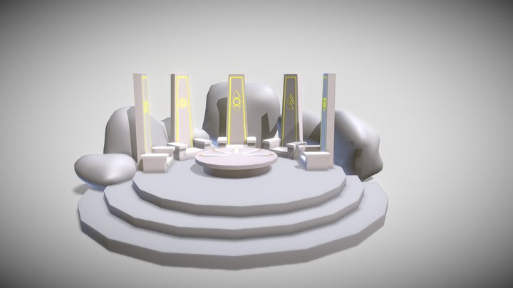 Stone Throne 3D Model