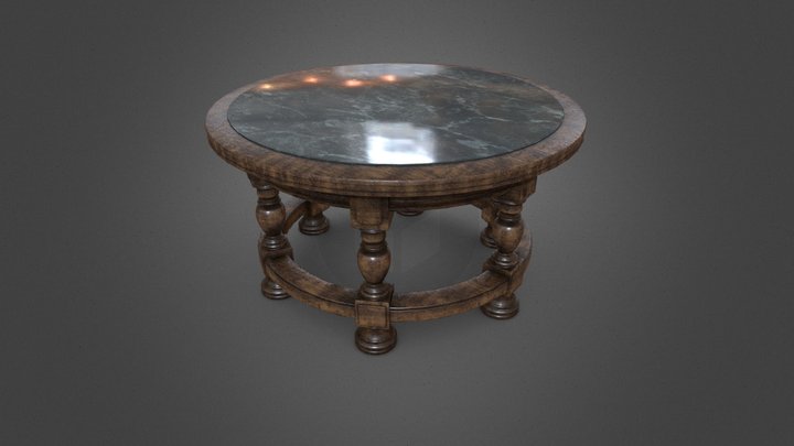 Table (Gründerzeit) - Classical Style 3D Model
