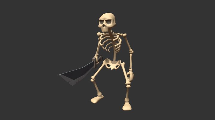Stylized skeleton 3D Model