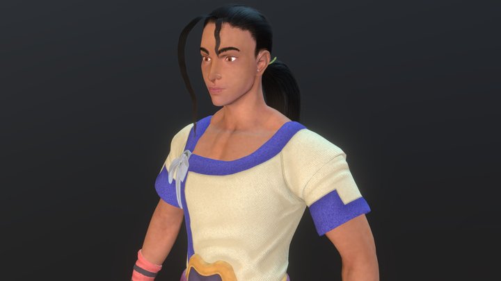 Fei Fong Wong | Xenogears Fanart 3D Model