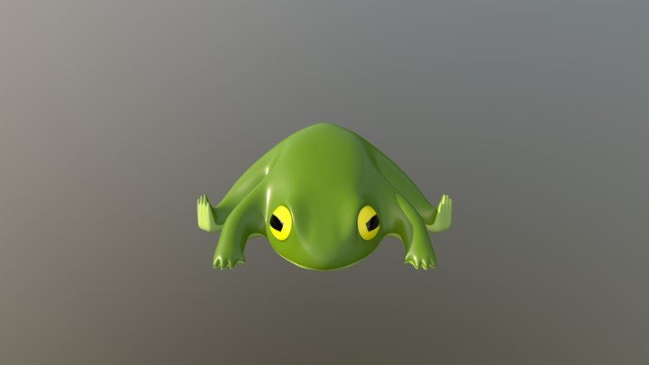 frog doing a stretch 3D Model