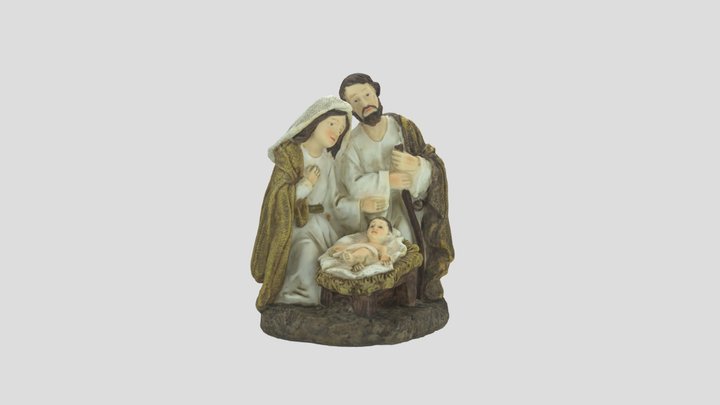 Holy Family with Mary, Joseph and Child Jesus 3D Model