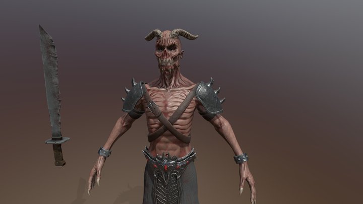Game ready Creature Soldier 3D Model