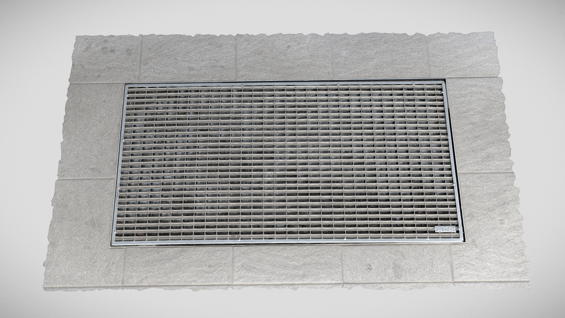 3D model Door mat doormat metal grid grill - This is a 3D model of the Door mat doormat metal grid grill. The 3D model is about text.