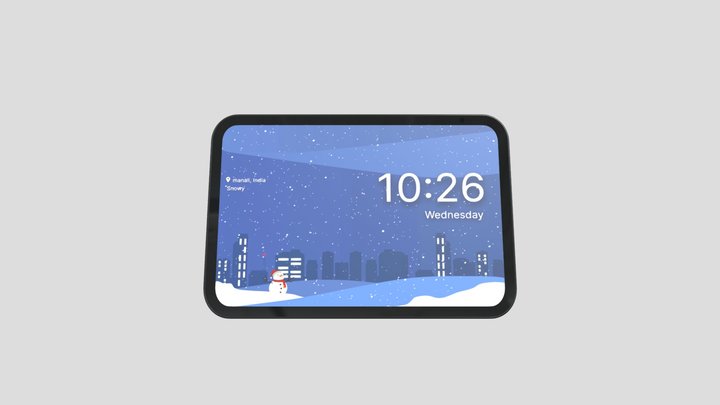 Smart Desk Clock 3D Model