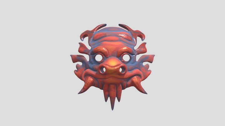 귀면3 korean devil mask 3D Model