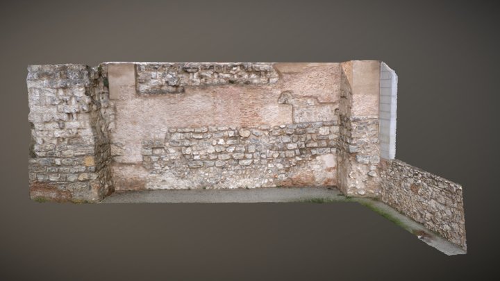 Fragmento de la Muralla árabe de Madrid 3D Model