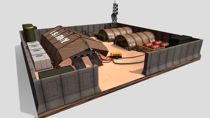 Army Base 3D Model