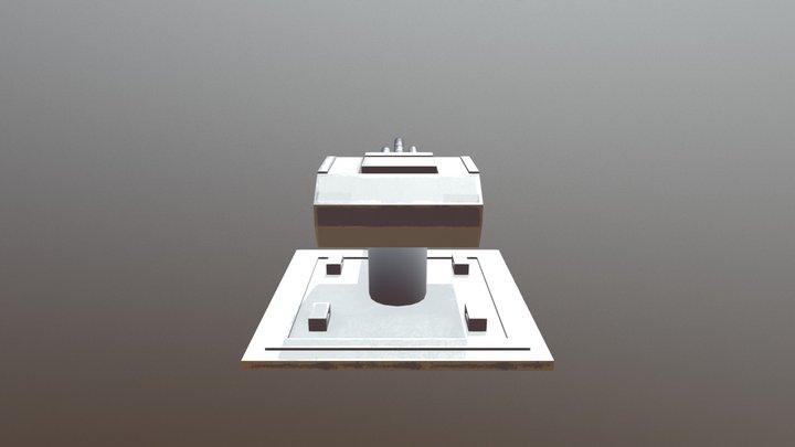 3 barrel turret 3D Model