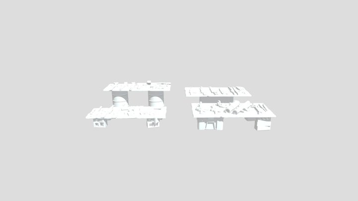 3D Printable - Weapons Dealer Stalls 3D Model