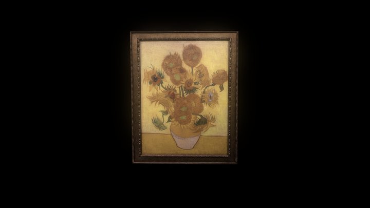Vincent's 'Vase with Fifteen Sunflowers' 3D Model