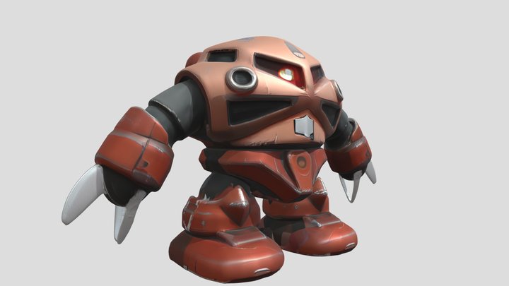 robotic armored character 3D Model