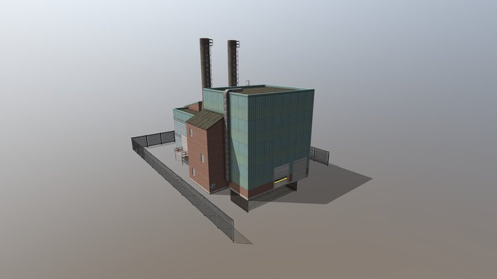 Small Incinerator, Cities: Skylines Asset 3D Model